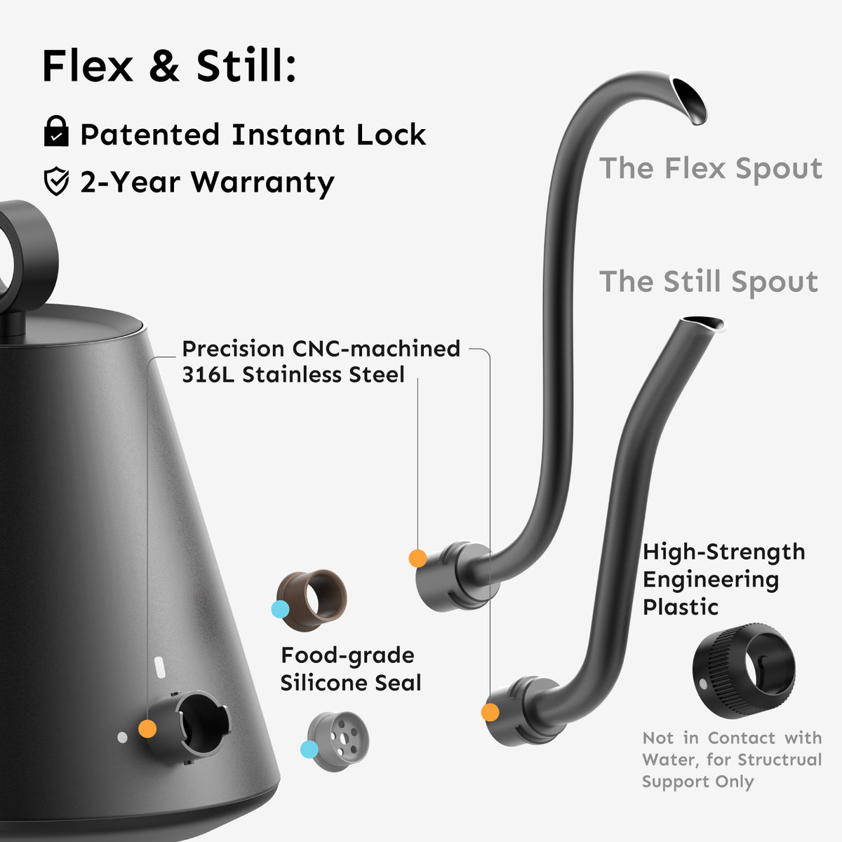 Palatti Gooseneck Electric Kettle