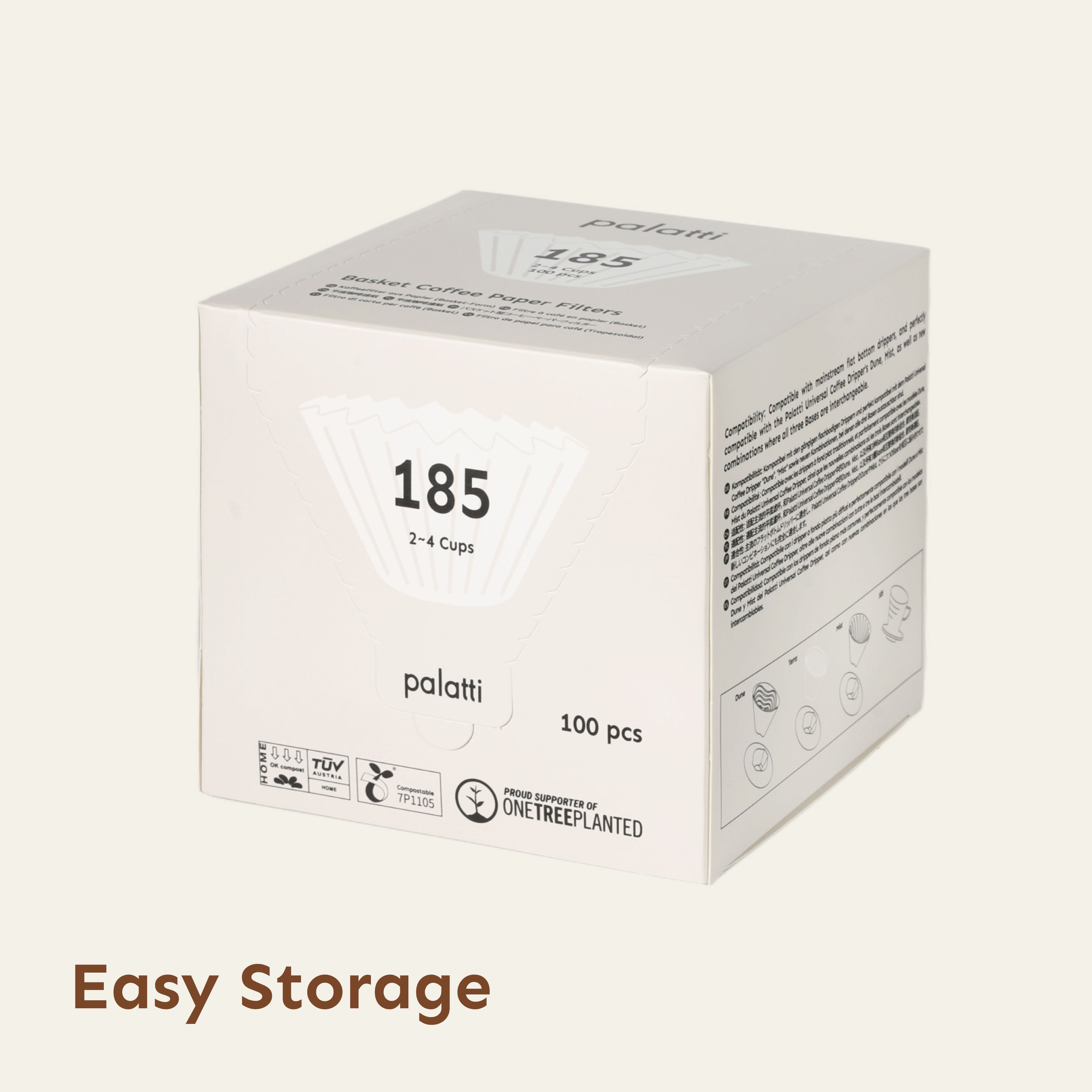 Palatti 185 - Flat Bottom Coffee Paper Filters