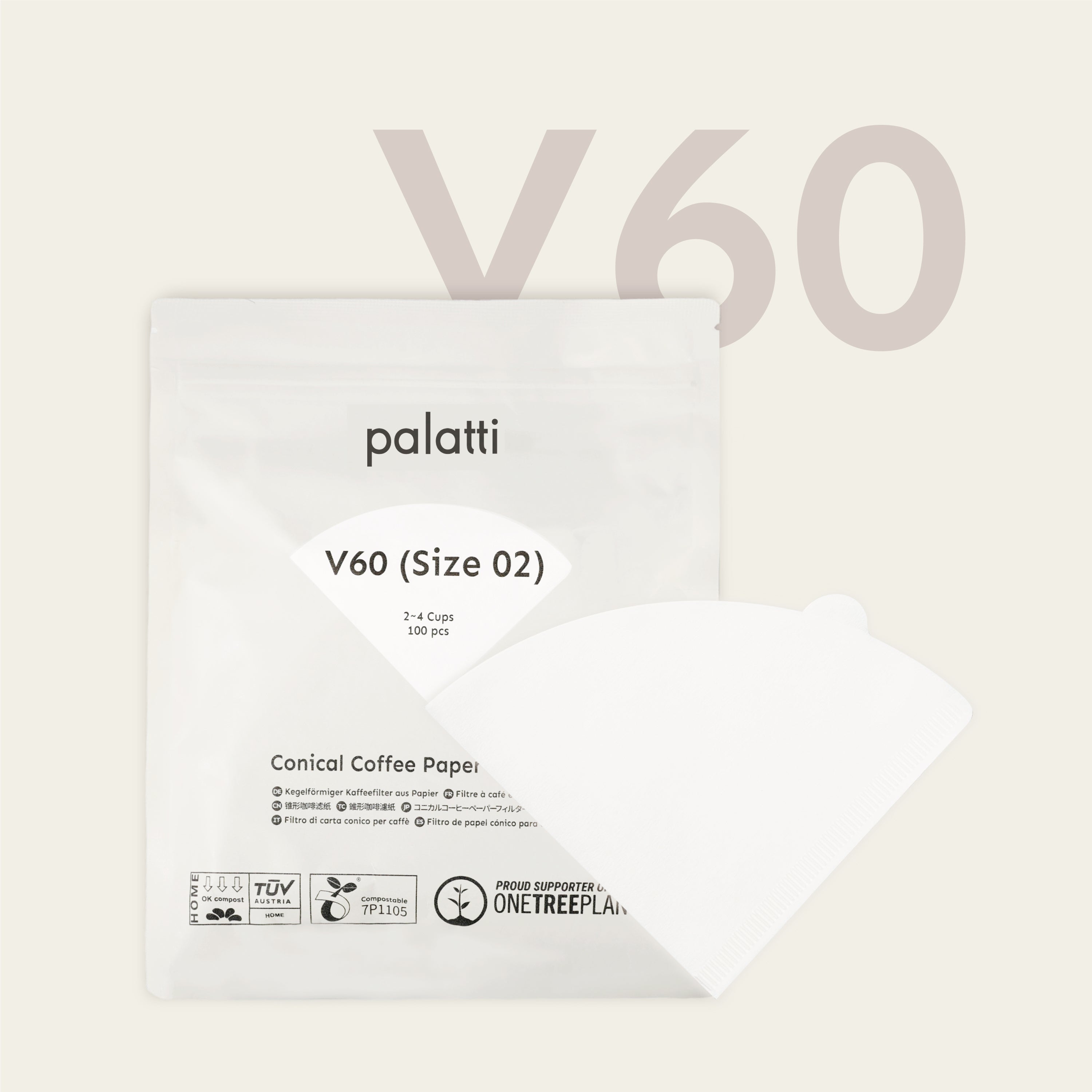 Palatti V60 - Conical Coffee Paper Filters